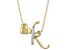 Pre-Owned White Zircon 10k Yellow Gold Children's Inital "K" Necklace 0.03ctw