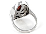 Pre-Owned Red Coral, Turquoise and Mother-of-Pearl Rhodium Over Silver Inlay Ring