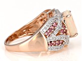 Pre-Owned Multicolor Ethiopian Opal 14k Rose Gold Ring 2.08ctw