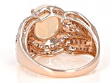 Pre-Owned Multicolor Ethiopian Opal 14k Rose Gold Ring 2.08ctw