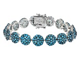 Pre-Owned Neon Apatite Rhodium Over Silver Bracelet 5.00ctw
