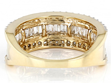 Pre-Owned White Diamond 10k Yellow Gold Band Ring 0.95ctw
