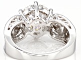 Pre-Owned Moissanite Platineve Inferno Cut Engagement Ring 4.23ctw DEW