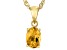 Pre-Owned Yellow Citrine 18K Yellow Gold Over Silver November Birthstone Pendant Chain 0.94ct