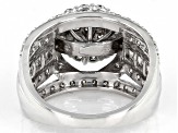 Pre-Owned White Diamond 10k White Gold Bridge Ring