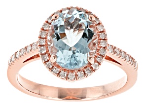 Pre-Owned Oval Aquamarine 14k Rose Gold 2.50ctw