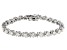 Pre-Owned Strontium Titanate and white zircon rhodium over sterling silver bracelet 9.60ctw