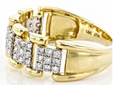 Pre-Owned White Diamond 14k Yellow Gold Link Band Ring 0.50ctw