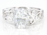 Pre-Owned Moissanite Platineve Engagement Ring 3.12ctw.
