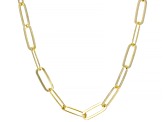 Pre-Owned 18K Yellow Gold Over Sterling Silver Flat Paperclip Chain