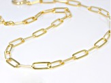 Pre-Owned 18K Yellow Gold Over Sterling Silver Flat Paperclip Chain