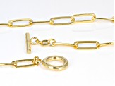 Pre-Owned 18K Yellow Gold Over Sterling Silver Flat Paperclip Chain