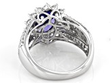 Pre-Owned Blue Tanzanite Rhodium Over 14k White Gold Ring 2.52ctw
