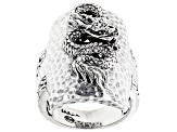 Pre-Owned Sterling Silver Chainlink Dragon Ring