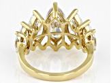 Pre-Owned White Cubic Zirconia 18k Yellow Gold Over Sterling Silver Ring 8.12ctw