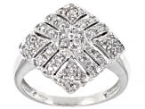 Pre-Owned White Diamond 14K White Gold Cluster Ring 0.25ctw
