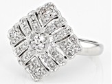 Pre-Owned White Diamond 14K White Gold Cluster Ring 0.25ctw