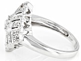 Pre-Owned White Diamond 14K White Gold Cluster Ring 0.25ctw