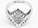 Pre-Owned White Diamond 14K White Gold Cluster Ring 0.25ctw
