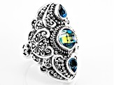 Pre-Owned Mixed Metaphors Quartz™ & Topaz Silver Ring 2.60ctw
