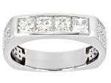 Pre-Owned Moissanite Platineve Mens Ring 1.72ctw DEW.