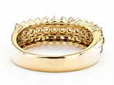 Pre-Owned White Diamond 14k Yellow Gold Multi-Row Band Ring 1.00ctw