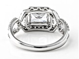 Pre-Owned White Cubic Zirconia Rhodium Over Sterling Silver Ring 2.36ctw