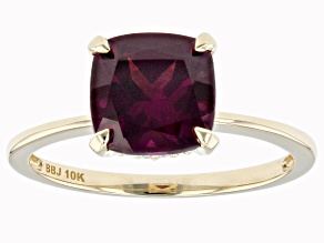 Pre-Owned Grape Color Garnet 10k Yellow Gold Ring 2.09ctw