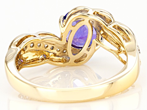 Pre-Owned Blue Tanzanite 10K Yellow Gold Ring 1.20ctw