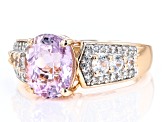 Pre-Owned Pink Kunzite 18k Rose Gold Over Sterling Silver Ring 4.92ctw