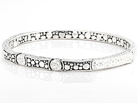 Pre-Owned Silver "Unashamed Dependence" Bangle Bracelet
