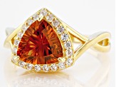 Pre-Owned Orange Madeira Citrine 18k Yellow Gold Over Sterling Silver Ring 2.66ctw