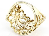 Pre-Owned White Cubic Zirconia 18K Yellow Gold Over Sterling Silver Ring 1.46ctw