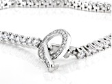 Pre-Owned White Cubic Zirconia Platinum Over Sterling Silver Bracelet 6.64ctw