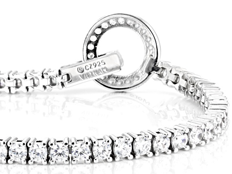 Pre-Owned White Cubic Zirconia Platinum Over Sterling Silver Bracelet 6.64ctw