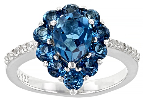 Pre-Owned Blue Topaz Rhodium Over Sterling Silver Ring 2.40ctw - P34056 - Vimarsana News