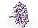 Pre-Owned Purple Amethyst Rhodium Over Sterling Silver Ring 3.24ctw