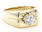 Pre-Owned Strontium Titanate 14k Yellow Gold Mens Ring 1.75ct.