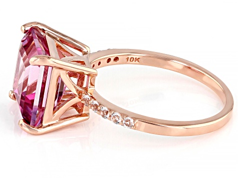 Pre-Owned Pink Topaz 10k Rose Gold Ring 5.67ctw