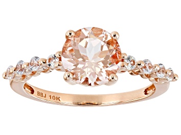 Picture of Pre-Owned Peach Morganite 10K Rose Gold Ring 1.79ctw