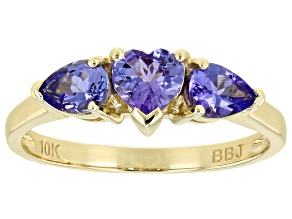 Pre-Owned Blue Tanzanite 10k Yellow Gold Ring 1.12ctw