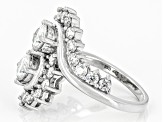 Pre-Owned Moissanite Platineve Bypass Ring 2.30ctw DEW.