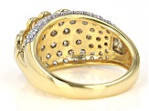 Pre-Owned White Cubic Zirconia 18K Yellow Gold Over Sterling Silver Ring 2.87ctw