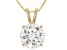 Pre-Owned Moissanite 14k Yellow Gold Pendant 3.10ct DEW.