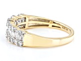 Pre-Owned White Diamond 10k Yellow Gold Band Ring 0.60ctw