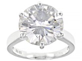 Pre-Owned Moissanite platineve solitaire ring 7.75ct DEW