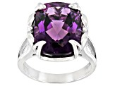 Pre-Owned Purple Amethyst Rhodium Over Silver Ring 7.92ct