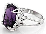 Pre-Owned Purple Amethyst Rhodium Over Silver Ring 7.92ct