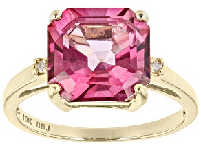 Pre-Owned Pink Topaz 10K Yellow Gold Ring 5.55ctw