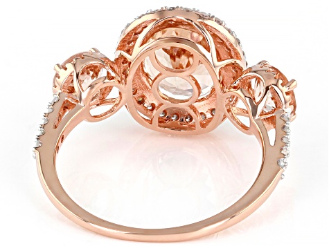 Pre-Owned Peach Morganite 10k Rose Gold Ring 2.82ctw